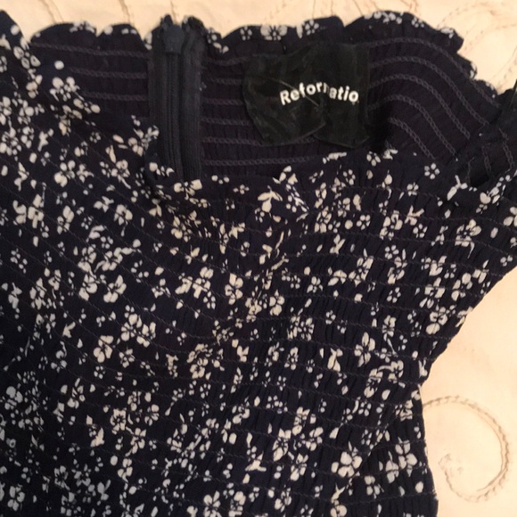 Reformation floral tube mini dress